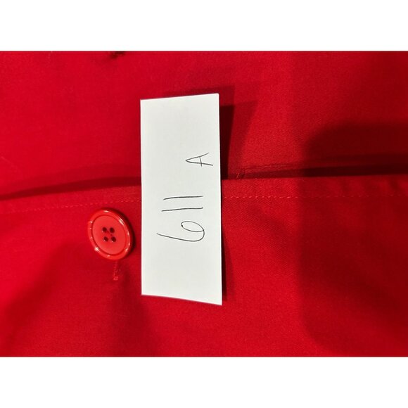 Linea By Louis Dell'Olio Button Front Utility Blazer Jacket Red Sz XL Workwear - Picture 8 of 9